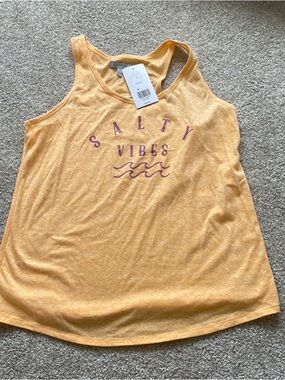 Salty Vibes Yellow Graphic Tank - Women's